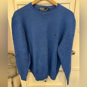 Ralph Lauren Men's Vibrant Blue Crewneck Sweater